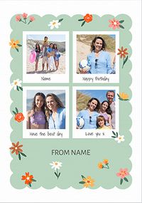 Tap to view Polaroid Best Day 4 Photo Birthday Card