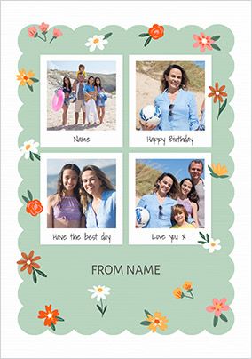 Photo of Polaroid Best Day 4 Photo Birthday Card