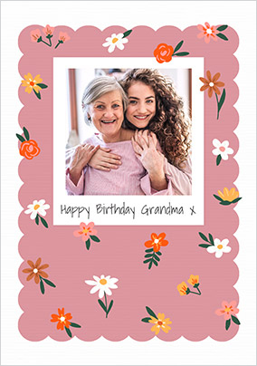 Polaroid Grandma Birthday Photo Card