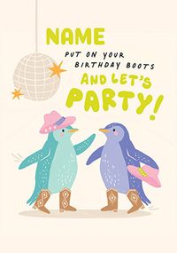 Tap to view Patry Penguins Birthday Card