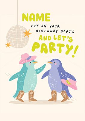 Photo of Patry Penguins Birthday Card