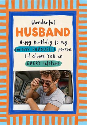 Photo of Forever Favourite Husband Birthday Photo Card