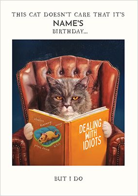 Photo of Lucia Heffernan Uncaring Cat Birthday Card