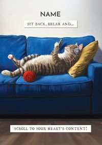 Tap to view Lucia Heffernan Relax & Scroll Birthday Card