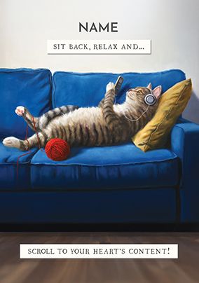 Photo of Lucia Heffernan Relax & Scroll Birthday Card
