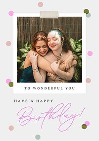 Tap to view Pink Polka Dot Polaroid Birthday Card