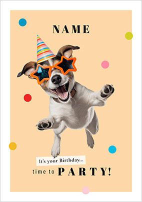 Photo of Party Jack Russell Birthday Card