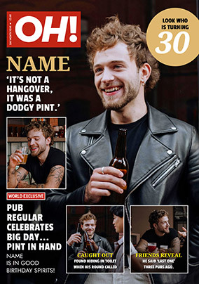 Oh! Spoof Magazine 30th Birthday Card For Him