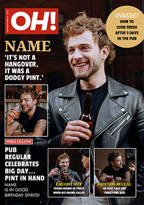 Oh! Spoof Magazine Birthday Card For Him