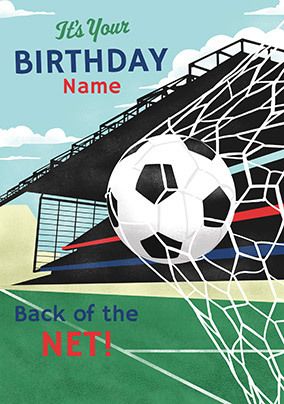 Photo of Back Of The Net Personalised Football Birthday Card