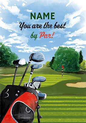 Photo of Best by Par Birthday Card