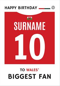 Tap to view Wales' Biggest Fan Birthday Card