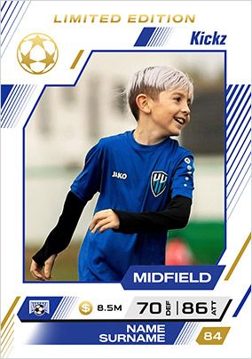 Photo of Blue Photo Upload Football Trading Birthday Card