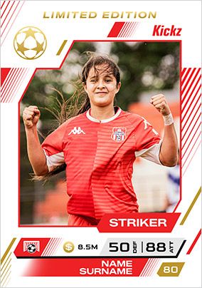 Photo of Red And White Photo Upload Football Trading Birthday Card