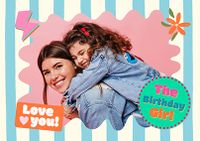 Tap to view The Birthday Girl Landscape Birthday Photo Card