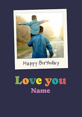 Photo of Polaroid Photo Upload Portrait Birthday Card