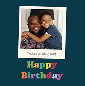 Photo of Polaroid Photo Upload Square Birthday Card