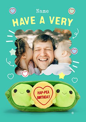 Photo of Swizzels Love Hearts Hap-pea Birthday Photo Card