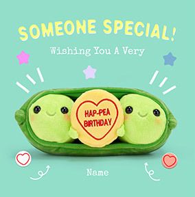 Photo of Swizzels Love Hearts Hap-pea Birthday Square Card