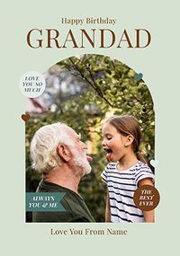 Tap to view Grandad Curved Photo Upload Birthday Card