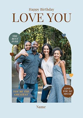 Photo of Love You Curved Photo Upload Birthday Card