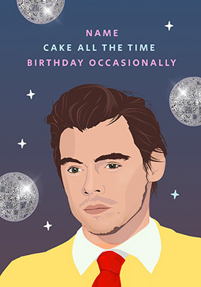 Harry Styles Disco Occasionally Spoof Birthday Card