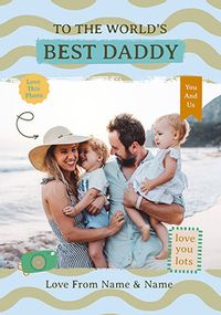 Tap to view Best Daddy Postcard Birthday Card
