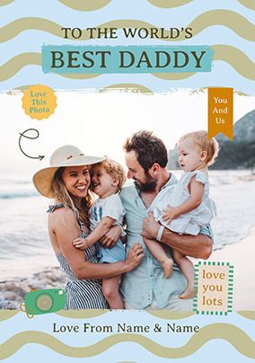 Photo of Best Daddy Postcard Birthday Card