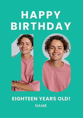 Photo of Green 18 Years Old Birthday Card