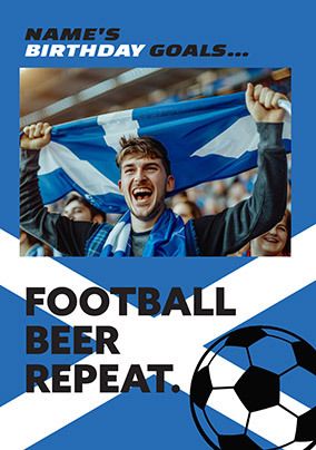 Photo of Scotland Football Birthday Goald Photo Card