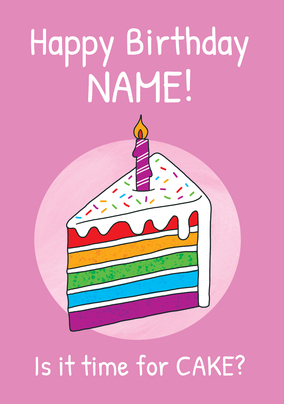 Rainbow Cake Birthday Card