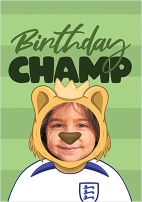 Birthday Champ Football Card