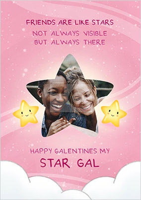 Friends are like Stars Galentine Photo Card