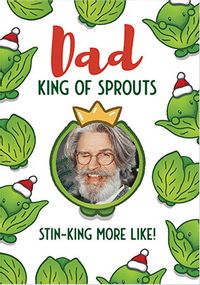 Tap to view Dad King of Sprouts Photo Christmas Card
