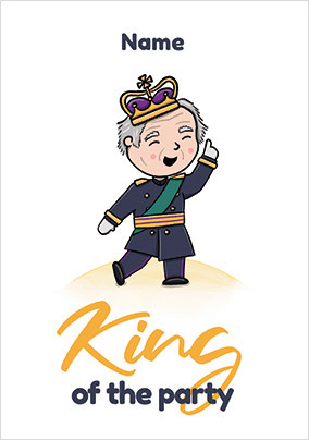 Personalised King of the Party Card