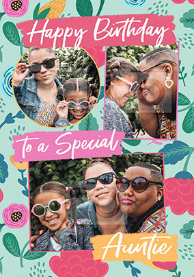 Special Auntie Photo Birthday Card