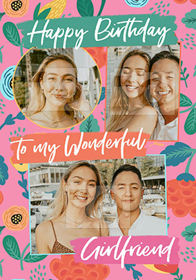 Fridaloca Wonderful Girlfriend Photo Birthday Card