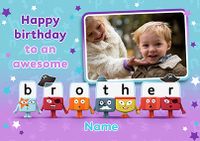 Tap to view Alphablocks Brother Landscape Birthday Photo Card
