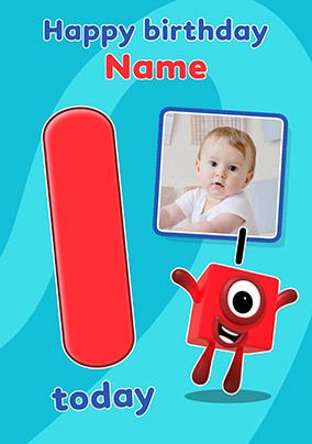 Photo of Numberblocks 1 Today Birthday Photo Card