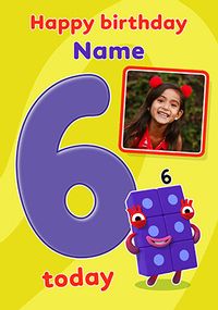 Tap to view Numberblocks 6 Today Birthday Photo Card
