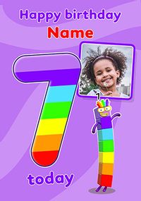 Tap to view Numberblocks 7 Today Birthday Photo Card