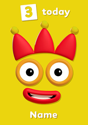 Numberblocks 3 Today Birthday Card