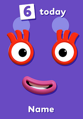 Numberblocks 6 Today Birthday Card