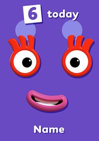 Tap to view Numberblocks 6 Today Birthday Card