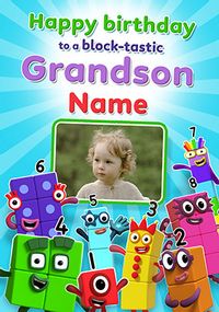 Tap to view Numberblocks Grandson Birthday Photo Card
