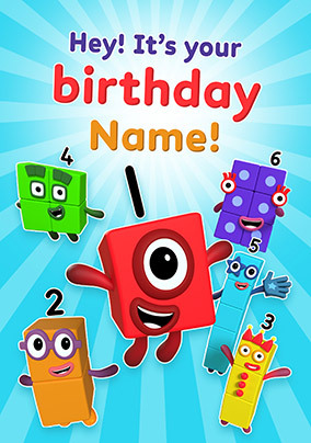Numberblocks It's Your Birthday Card
