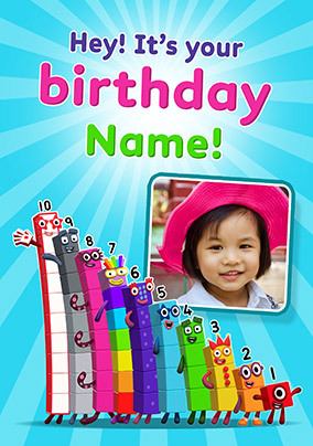 Numberblocks It's Your Birthday Photo Card