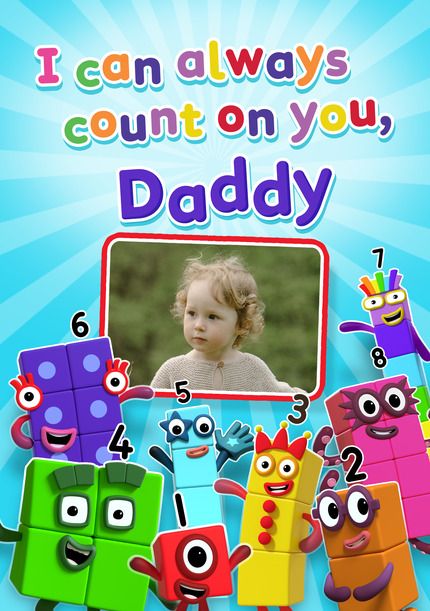 Photo of Numberblocks I Can Count On You Daddy Father's Day Photo Card