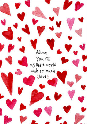 So Much Love Personalised Valentine's Day Card