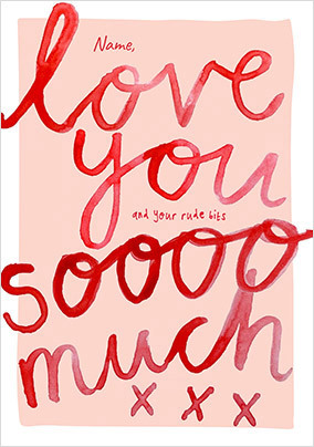 Love You So Much Personalised Valentine's Day Card
